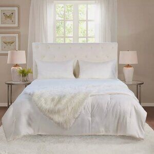 Project 62 Soft White Shaggy Mongolian Fur Luxury Throw Blanket 50 x 60 in